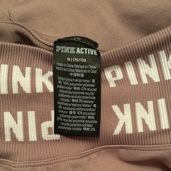 PINK Victoria's Secret Mauve Leggings with Logo - Picture 3 of 3